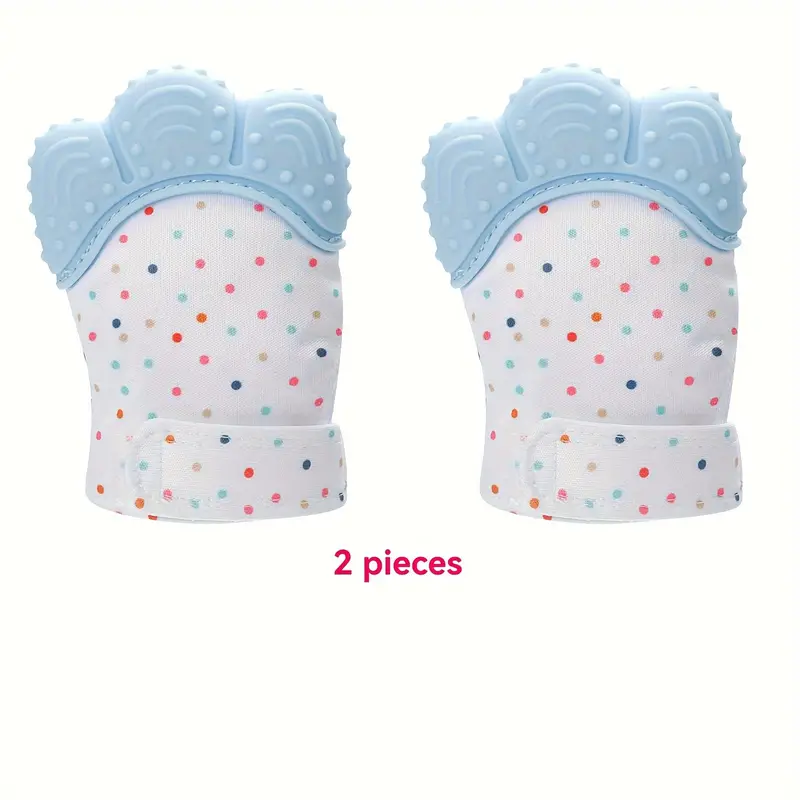 Lot de 2 gants de dentition unisexes en silicone pour enfants 11 Lot de 2 gants de dentition unisexes en silicone pour enfants – Image 10