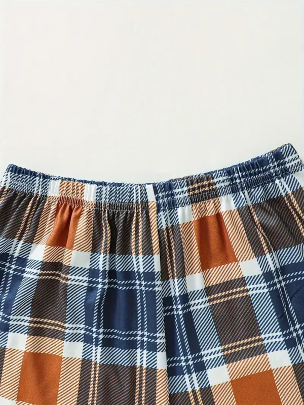 3 Pièces Short D'été À Rayures Contrastantes Multicolores Pour Garçons, Pantalon Élastique De Style Décontracté – Image 6