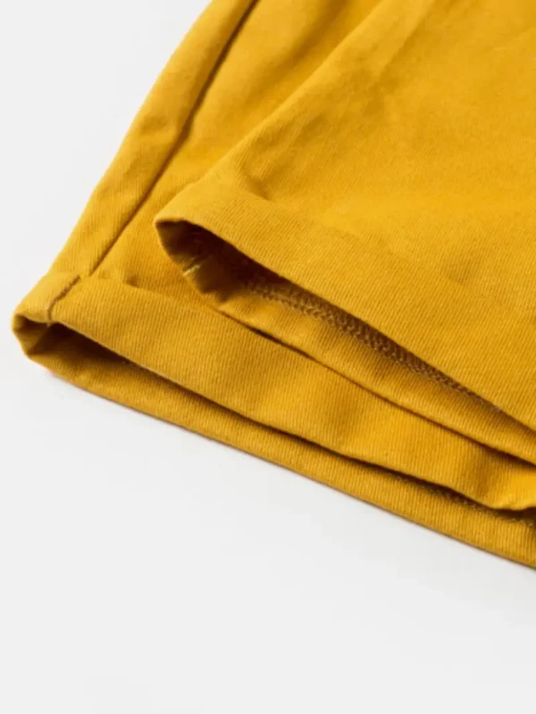 Ensemble short décontracté d'été pour garçons, short de couleur unie en pur coton avec ceinture, tenue polyvalente pour garçons – Image 5