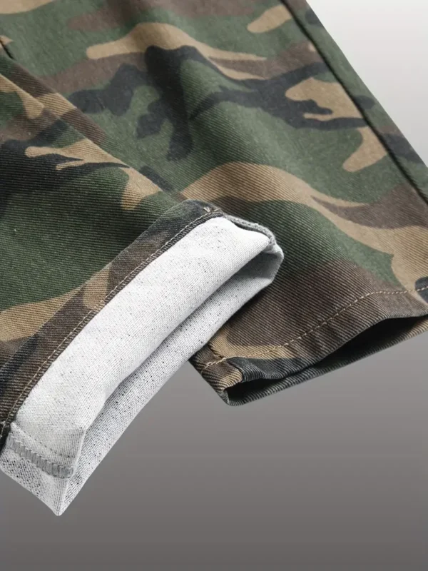 Pantalon slim en denim camouflage 100 % coton pour garçon, Jean fin décontracté et tendance pour l'extérieur, Cadeau tendance – Image 4