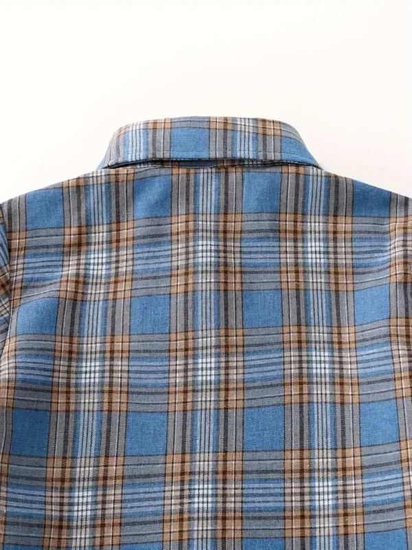 Chemise à carreaux classique pour garçon Chemise à carreaux classique pour garçon, haut décontracté à manches courtes, confortable, pour l'été et le printemps octobre 13, 2024 Kotazando