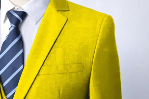 Veste à manches longues à col montant décontractée pour homme, jaune, printemps et automne – Image 5