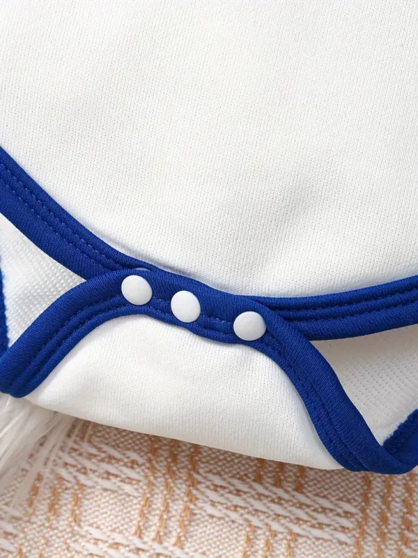Ensemble 2 pièces pour bébé garçon, barboteuse à manches longues et pantalon, imprimé numérique, capuche, tissu en polyester doux, lavable en machine – Image 4