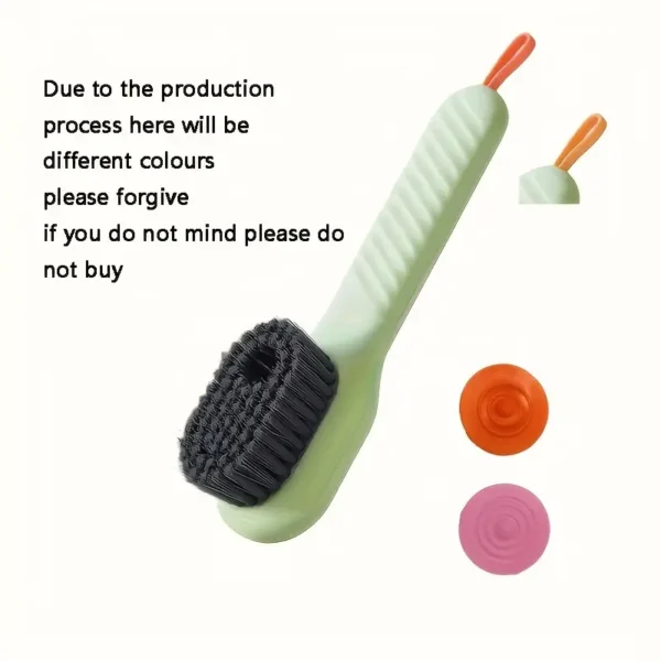 1pc, brosse à chaussures multifonctionnelle avec distributeur de liquide, brosse à chaussures avec poils doux, idéale pour le nettoyage de la salle de bain, de la cuisine et de la buanderie, produits de nettoyage, outil de nettoyage – Image 5