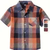 Chemise boutonnée décontractée à carreaux pour garçons Chemise boutonnée décontractée à carreaux pour garçons, haut d'été confortable à manches courtes 26 décembre 2024 Kotazando