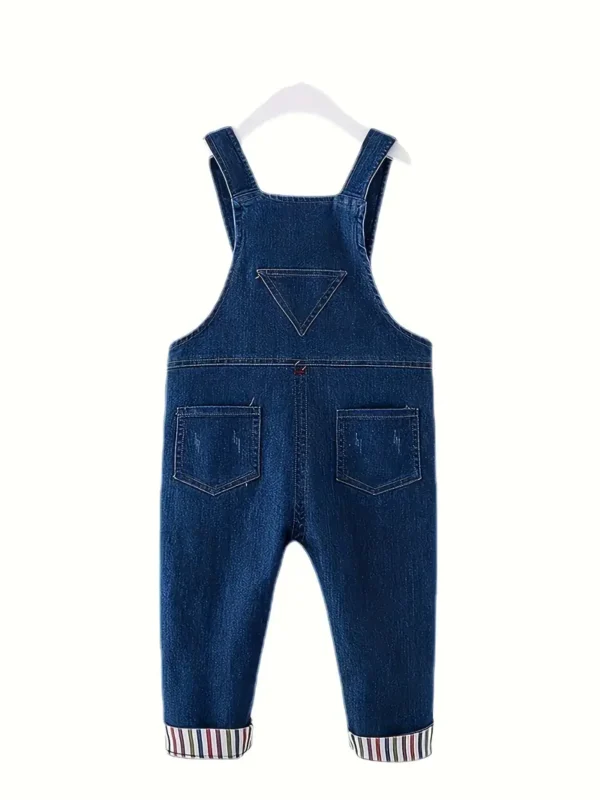 Pantalon en jean ajustable pour petit garçon, Salopette imprimée mignonne, Salopette en jean pour bébé - Image 2