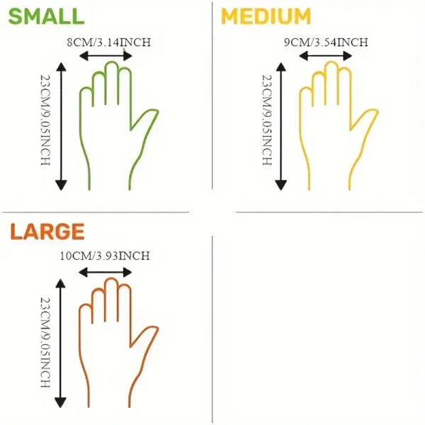 Lot de 100 gants jetables multi-usages, Imperméables, sans plomb et sans latex pour la cuisine, la salle de bain, l'extérieur, Parfaits pour la préparation des aliments, les soins des animaux et le nettoyage de la maison – Image 4