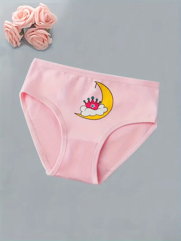 Lot de 8 slips en coton imprimé chat mignon pour fille, culotte à motif dessin animé, ensemble de sous-vêtements doux et confortables, à porter en toute saison – Image 5