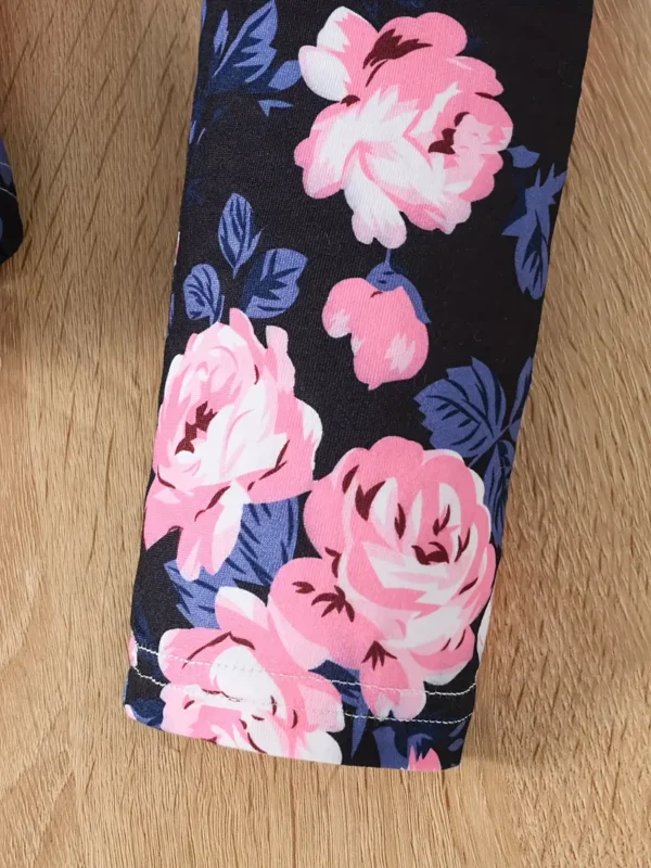 Ensemble de 2 pièces pour filles avec imprimé floral et motif floral Ensemble de 2 pièces pour filles avec imprimé floral et motif floral, Cadeau de fête 19 octobre 2024 Kotazando