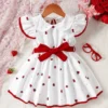 Robe décontractée à manches courtes et col mignon pour bébé Robe décontractée à manches courtes et col mignon pour bébé, motif fraise, robe pour bébé et petite fille pour un usage quotidien octobre 17, 2024 Kotazando