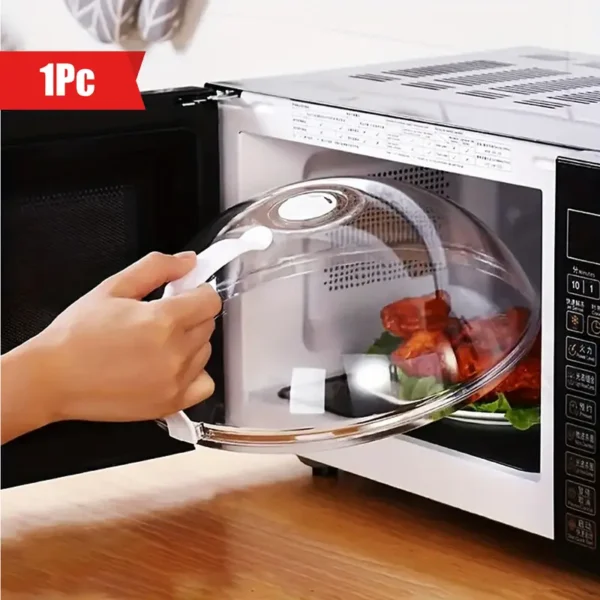 1pc Couvercle Alimentaire, Couvercle Chauffant pour Four à Micro-Ondes, Protecteur d'Écran pour Aliments pour Plats Chauds, Couvercle Anti-Éclaboussures Résistant à l'Huile, Couvercle de Conservation Fraîcheur, Fournitures de Cuisine