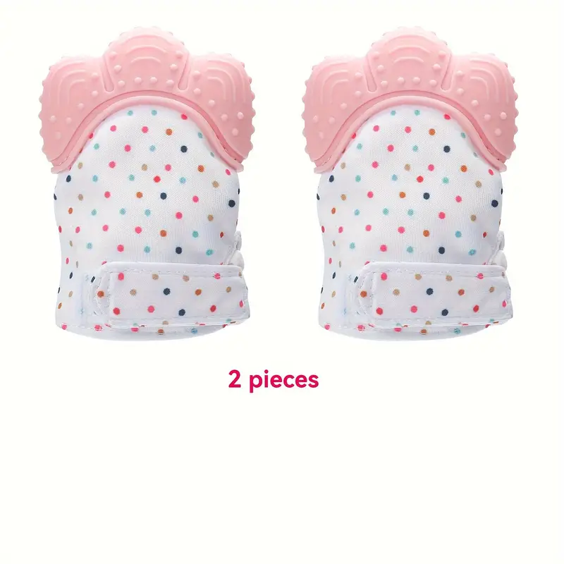 Lot de 2 gants de dentition unisexes en silicone pour enfants 5 Lot de 2 gants de dentition unisexes en silicone pour enfants – Image 4