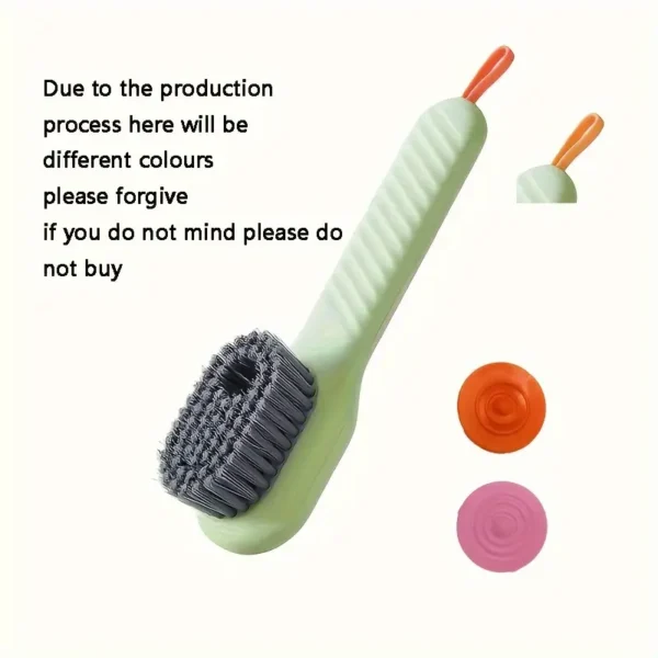 1pc, brosse à chaussures multifonctionnelle avec distributeur de liquide, brosse à chaussures avec poils doux, idéale pour le nettoyage de la salle de bain, de la cuisine et de la buanderie, produits de nettoyage, outil de nettoyage – Image 10