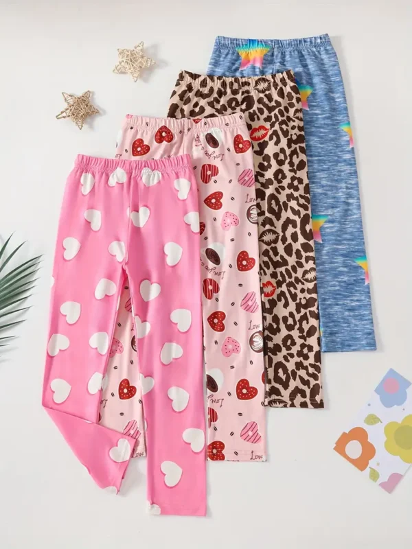 Ensemble de pantalons de sport décontractés printemps/automne 4 pièces pour filles Ensemble de pantalons de sport décontractés printemps/automne 4 pièces pour filles, Leggings légers imprimés mignons, lavables en machine, parfaits pour l'extérieur, pour l'automne, le printemps 30 octobre 2024 Kotazando