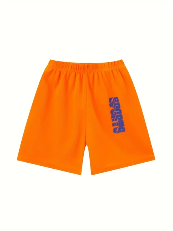 Lot de 3 shorts de sport à séchage rapide pour garçons, short de course mi-long en maille respirante avec imprimé lettre, coupe ample, vêtements de sport basiques pour garçons, essentiels d'été – Image 5