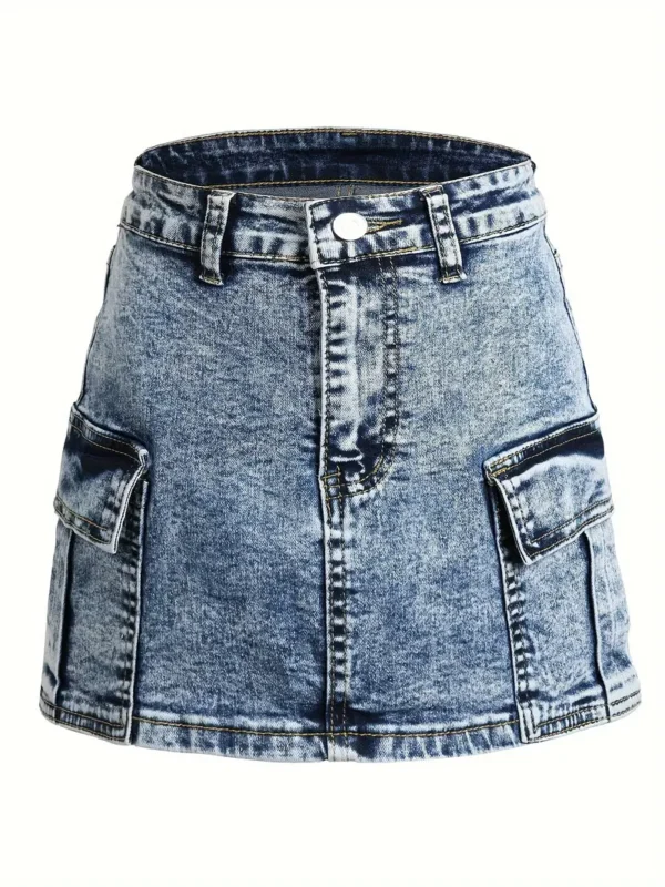 Jupe cargo taille haute élégante pour filles Jupe cargo taille haute élégante pour filles, jupe en jean extensible à poches multiples octobre 20, 2024 Kotazando