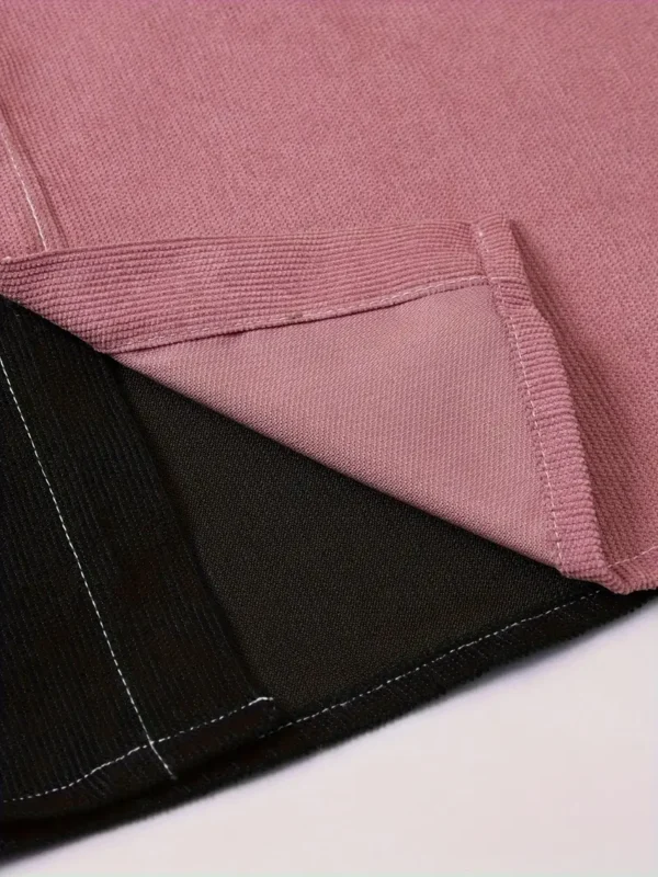 Chemise créative à blocs de couleurs pour garçons, hauts décontractés à manches courtes et revers, vêtements pour garçons pour l'été en plein air – Image 3