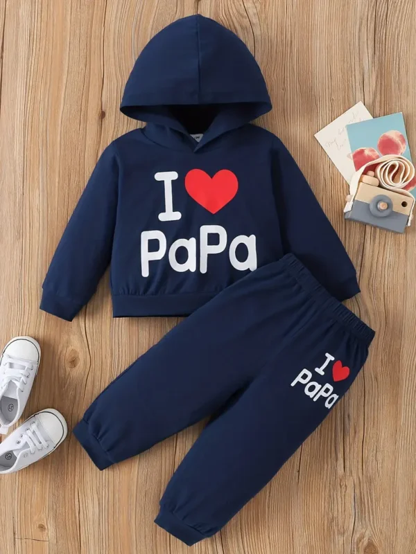 Tenue décontractée J'AIME PAPA Tenue décontractée « J'AIME PAPA », Ensemble 2 pièces pour bébé garçon avec sweat à capuche et pantalon de sport 9 octobre 2024 Kotazando