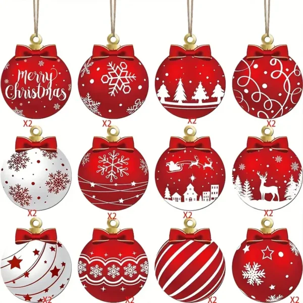 Lot de 24 décorations de sapin de Noël classiques rouges Lot de 24 décorations de sapin de Noël classiques rouges, Idéal pour la maison, le bureau et les décorations de fête octobre 22, 2024 Kotazando