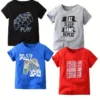 Lot de 4 t-shirts créatifs pour garçons avec imprimé de lettres et manette de jeu Lot de 4 t-shirts créatifs pour garçons avec imprimé de lettres et manette de jeu, décontractés, légers et confortables, à manches courtes et col ras du cou, vêtements pour enfants pour l'été 26 décembre 2024 Kotazando