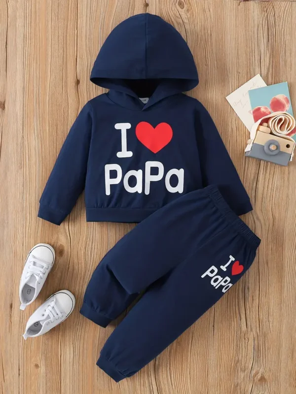 Tenue décontractée J'AIME PAPA Tenue décontractée « J'AIME PAPA », Ensemble 2 pièces pour bébé garçon avec sweat à capuche et pantalon de sport 9 octobre 2024 Kotazando