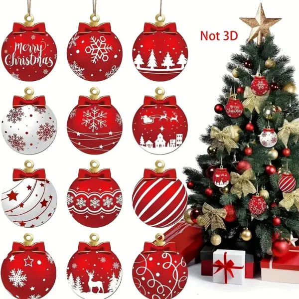 Lot de 24 décorations de sapin de Noël classiques rouges Lot de 24 décorations de sapin de Noël classiques rouges, Idéal pour la maison, le bureau et les décorations de fête octobre 22, 2024 Kotazando