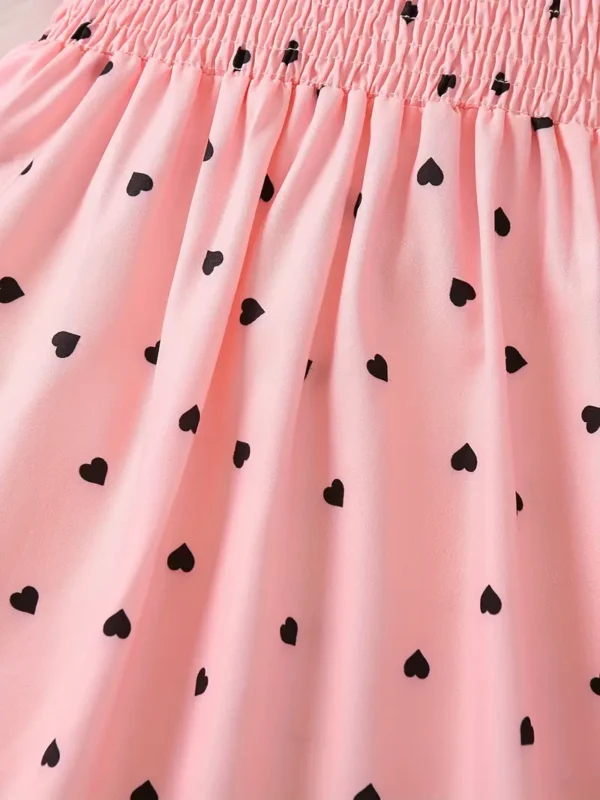 Robe tunique à imprimé cœur adorable pour filles Robe tunique à imprimé cœur adorable pour filles, Parfait pour les fêtes et les anniversaires octobre 17, 2024 Kotazando