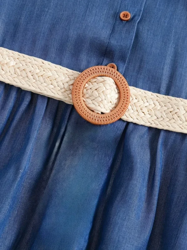 Robe décontractée sans manches à volants en imitation denim pour filles avec ceinture Robe décontractée sans manches à volants en imitation denim pour filles avec ceinture 15 octobre 2024 Kotazando