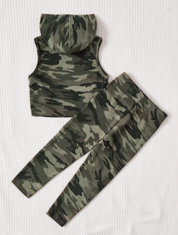 Débardeur à capuche et leggings à imprimé camouflage pour jeune fille Débardeur à capuche et leggings à imprimé camouflage pour jeune fille 19 octobre 2024 Kotazando