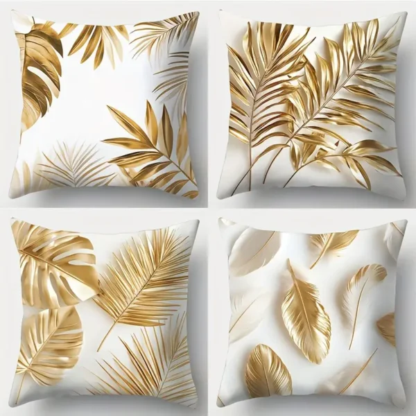 Lot de 4 housses de coussin à imprimé artistique feuille d'or et plumes Lot de 4 housses de coussin à imprimé artistique feuille d'or et plumes, housses de coussin carrées en polyester de 45,01 cm pour décoration de salon, Fermeture à glissière, lavables en machine, parfaites pour les canapés et les lits 22 octobre 2024 Kotazando