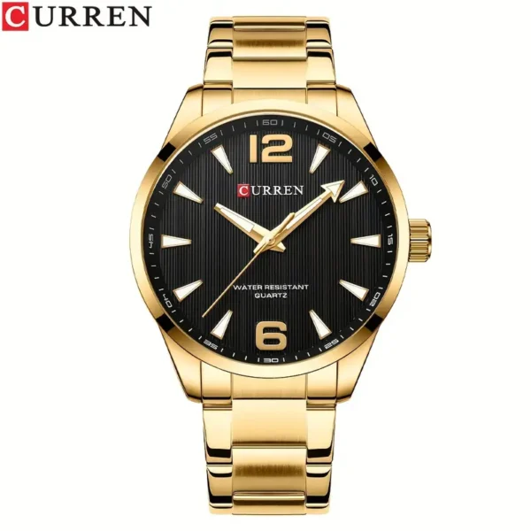 Montre homme CURREN Montre homme CURREN, bracelet en acier inoxydable, montre-bracelet tendance décontractée, mouvement à quartz, boîtier rond, électronique, sans fil, métal pur 4 octobre 2024 Kotazando