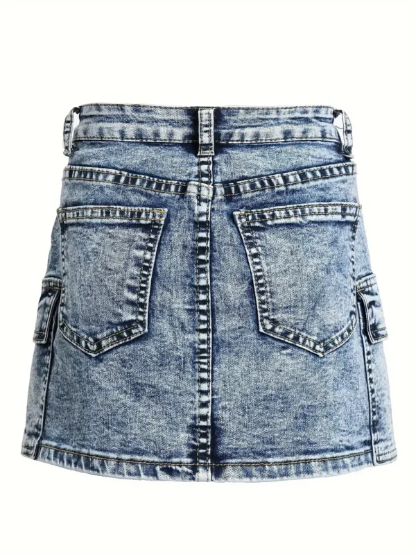 Jupe cargo taille haute élégante pour filles Jupe cargo taille haute élégante pour filles, jupe en jean extensible à poches multiples octobre 20, 2024 Kotazando