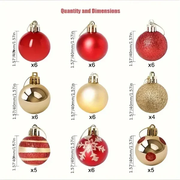 Lot de 50 boules de Noël classiques Lot de 50 boules de Noël classiques, 4 cm - Électroplaquées et peintes, Décoration d'arbre parfaite pour les fêtes, y compris Halloween, Noël, la Saint-Valentin, Thanksgiving 22 octobre 2024 Kotazando