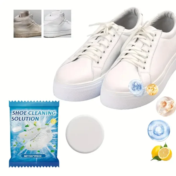 5 Comprimés de nettoyage pour chaussures blanches, emballage indépendant, comprimés de nettoyage pour chaussures blanches, détachants et protecteurs de chaussures