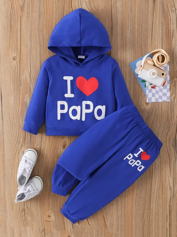 Tenue décontractée J'AIME PAPA Tenue décontractée « J'AIME PAPA », Ensemble 2 pièces pour bébé garçon avec sweat à capuche et pantalon de sport 9 octobre 2024 Kotazando