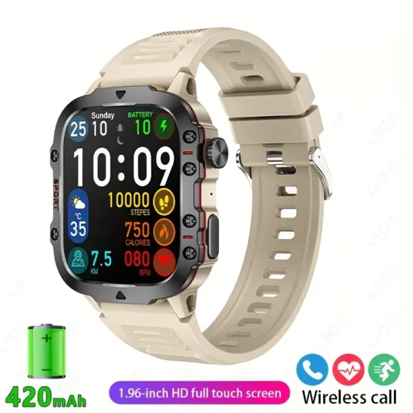 Montre intelligente pour homme Montre intelligente pour homme, grand écran de 4,98 cm, grande batterie de 420 mAh, appels sans fil, assistant vocal, plus de 100 modes sportifs, surveillance du sommeil et de la météo, rappel de sédentarité, montre intelligente avec photo à distance 3 octobre 2024 Kotazando