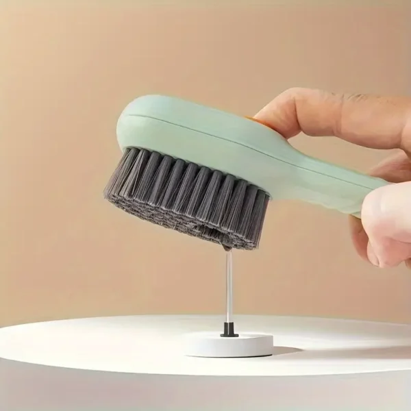 1pc, brosse à chaussures multifonctionnelle avec distributeur de liquide, brosse à chaussures avec poils doux, idéale pour le nettoyage de la salle de bain, de la cuisine et de la buanderie, produits de nettoyage, outil de nettoyage – Image 8