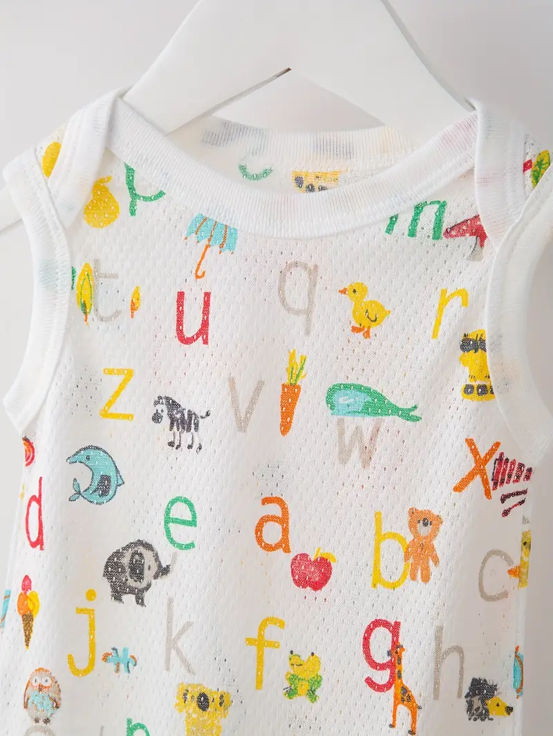 Ensemble de 5 bodys triangles confortables en coton sans manches pour bébé, motif dessin animé aléatoire, pour tout-petit et bébé garçon 7 Ensemble de 5 bodys triangles confortables en coton sans manches pour bébé, motif dessin animé aléatoire, pour tout-petit et bébé garçon – Image 6