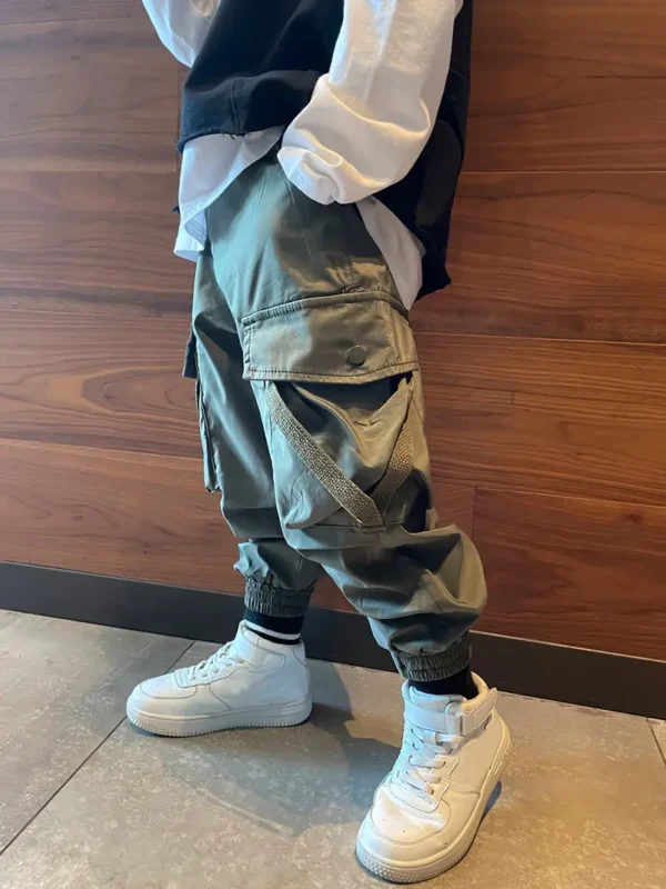 Pantalon de travail de style américain pour homme, pantalon décontracté ample à la cheville pour le printemps et l'automne, pour l'extérieur – Image 4