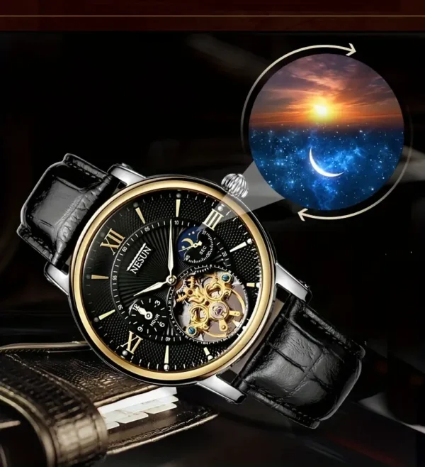 Montre mécanique entièrement automatique pour homme Nesun Montre mécanique entièrement automatique pour homme Nesun, montre creuse lumineuse tendance, cadeau de Saint-Valentin 4 octobre 2024 Kotazando