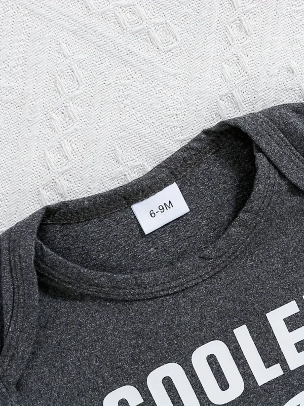 Ensemble 2 pièces décontracté avec imprimé lunettes de soleil, « Cooler Version Of Dad » pour bébé, combinaison à manches courtes, chapeau et pantalon, vêtements pour tout-petits et bébés garçons – Image 11