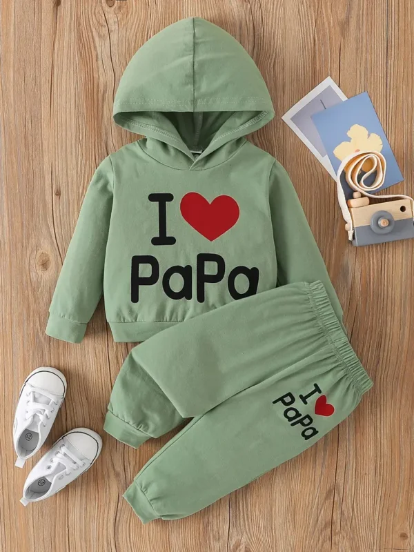 Tenue décontractée J'AIME PAPA Tenue décontractée « J'AIME PAPA », Ensemble 2 pièces pour bébé garçon avec sweat à capuche et pantalon de sport 9 octobre 2024 Kotazando