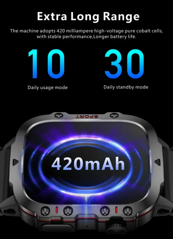 Montre intelligente pour homme Montre intelligente pour homme, grand écran de 4,98 cm, grande batterie de 420 mAh, appels sans fil, assistant vocal, plus de 100 modes sportifs, surveillance du sommeil et de la météo, rappel de sédentarité, montre intelligente avec photo à distance 3 octobre 2024 Kotazando