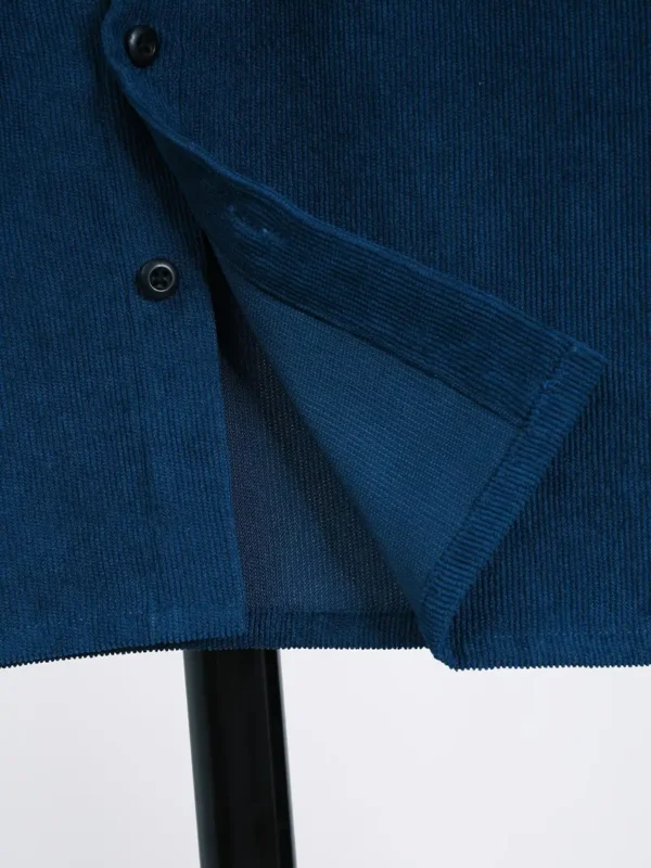 Ensemble chemise à revers en velours côtelé à manches longues et pantalon droit, ensemble 2 pièces pour garçons – Image 7