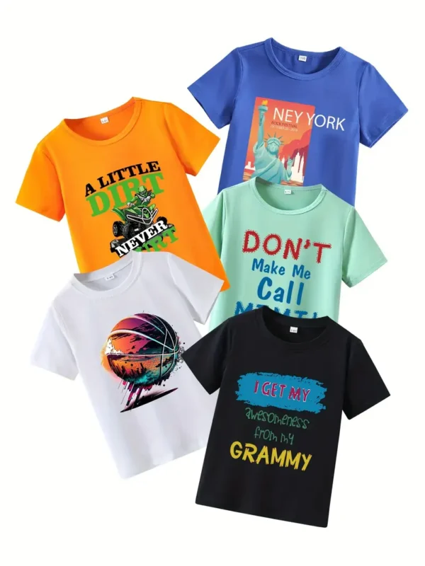 Lot de 5 t-shirts respirants absorbants pour garçons avec imprimé graphique Lot de 5 t-shirts respirants absorbants pour garçons avec imprimé graphique 12 octobre 2024 Kotazando