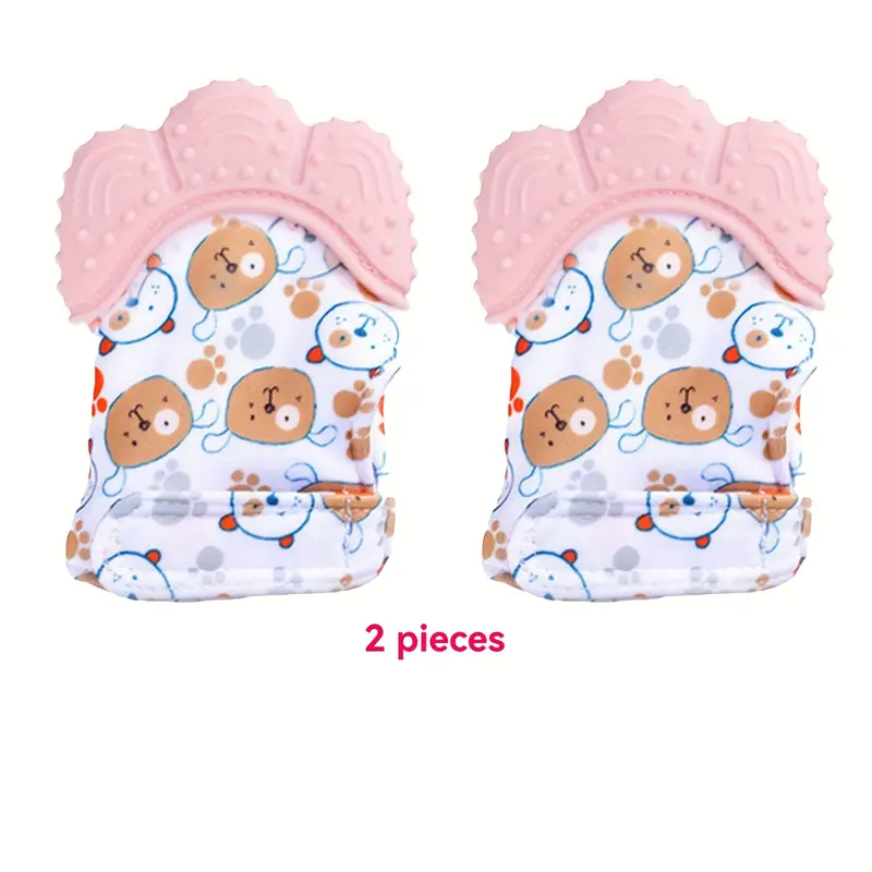 Lot de 2 gants de dentition unisexes en silicone pour enfants 14 Lot de 2 gants de dentition unisexes en silicone pour enfants – Image 13