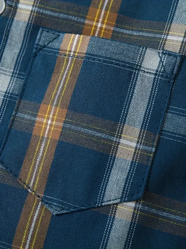 Chemise décontractée à manches longues et col à revers pour garçon, motif à carreaux, idéale pour un usage quotidien et extérieur, lavable en machine, haut toutes saisons – Image 6