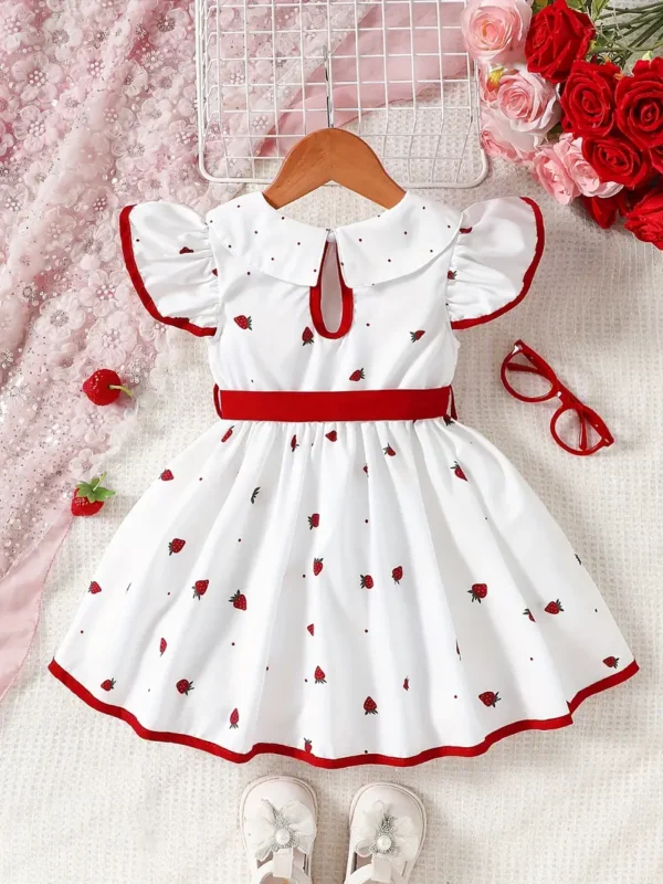 Robe décontractée à manches courtes et col mignon pour bébé Robe décontractée à manches courtes et col mignon pour bébé, motif fraise, robe pour bébé et petite fille pour un usage quotidien octobre 17, 2024 Kotazando