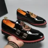 Mocassins élégants de style britannique pour hommes Mocassins élégants de style britannique pour hommes, Chaussures habillées décontractées à enfiler avec semelle en caoutchouc synthétique pour toutes les saisons 26 décembre 2024 Kotazando
