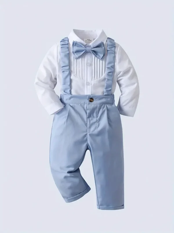 Ensemble de tenue formelle 2 pièces pour tout-petits garçons avec chemise à manches longues Ensemble de tenue formelle 2 pièces pour tout-petits garçons avec chemise à manches longues, nœud papillon et pantalon à bretelles, style gentleman classique pour mariage, fête d'anniversaire, soirée, baby shower, tissu d'extérieur 1 novembre 2024 Kotazando